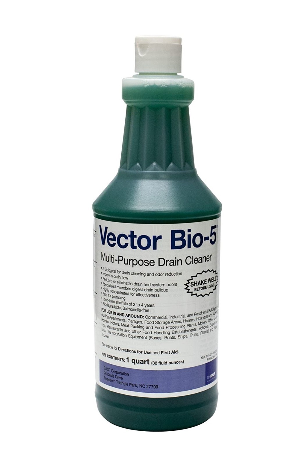 PT Vector Bio-5 Multipurpose Drain Cleaner 32 oz bottle Improves Drain Flow