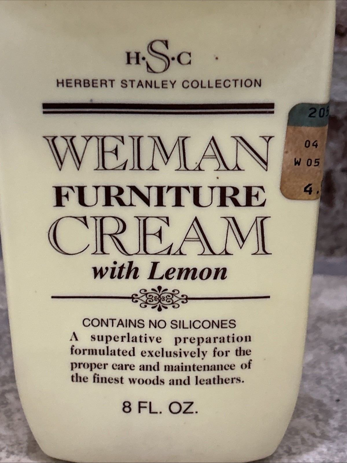 Weiman Furniture Cream with Lemon 8 fl oz Concentrate Sun Protection Full New