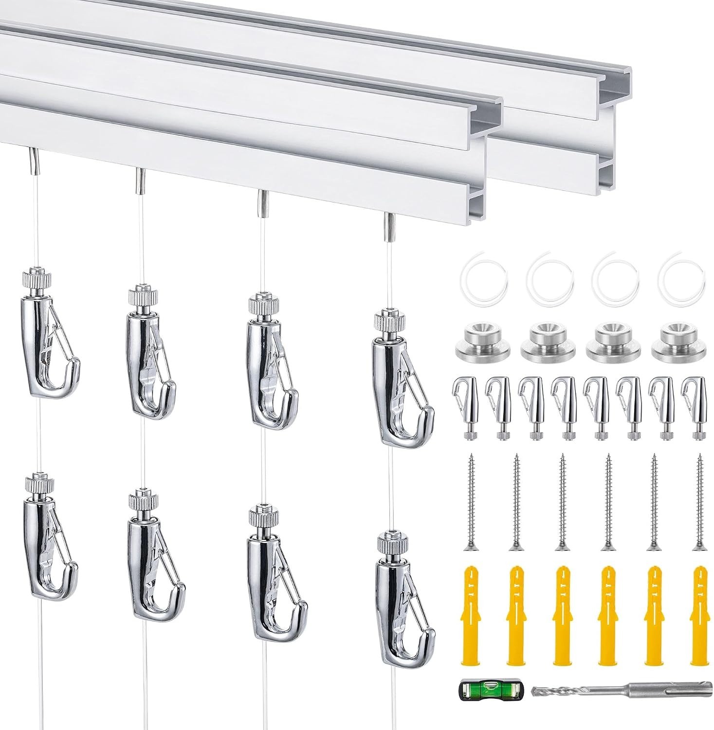 Elegant 47 Inch Picture Rail System for Gallery & Home – Adjustable & Versatile