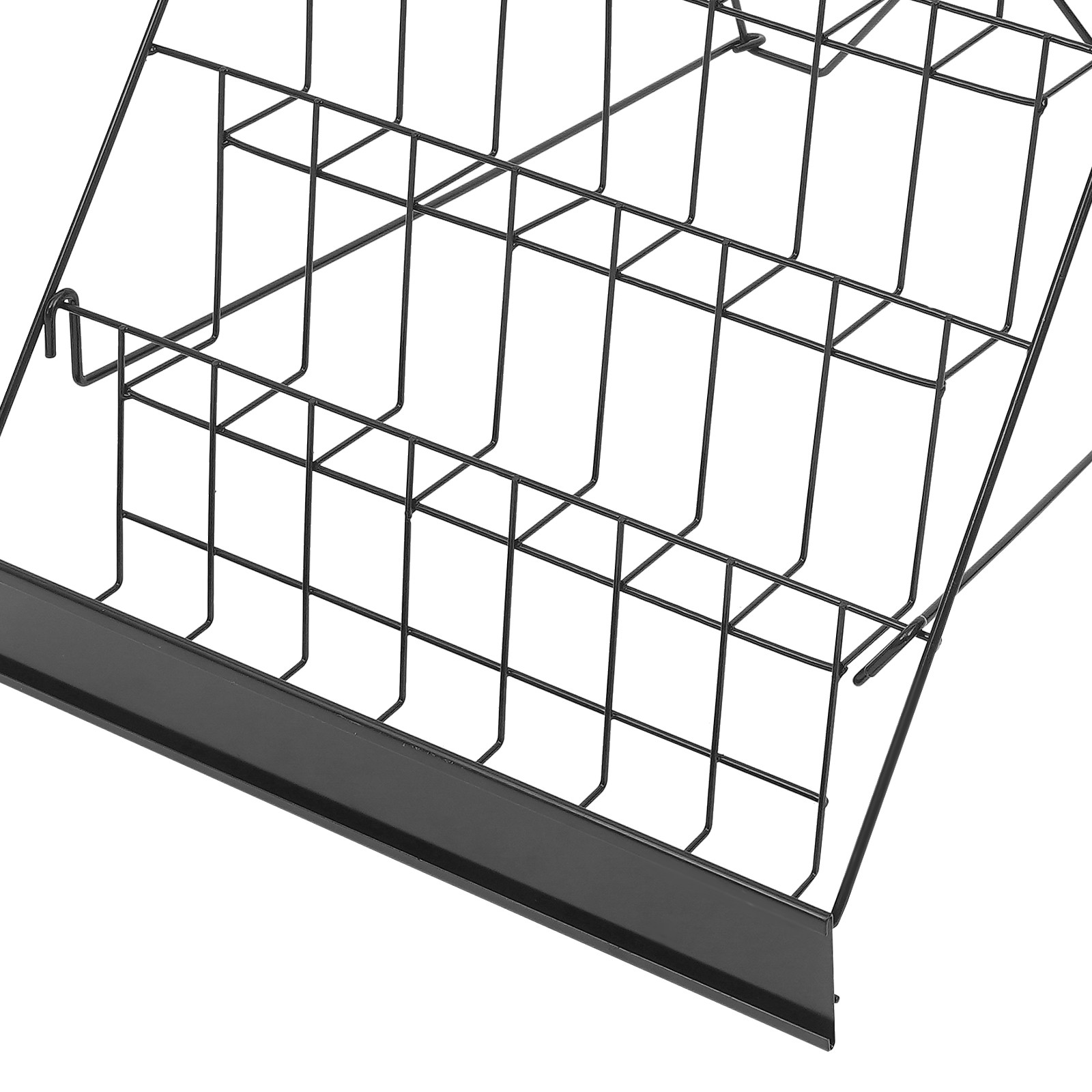 Wire Magazine Rack Comic Foldable Iron Book Display Stand with 6 Tiers