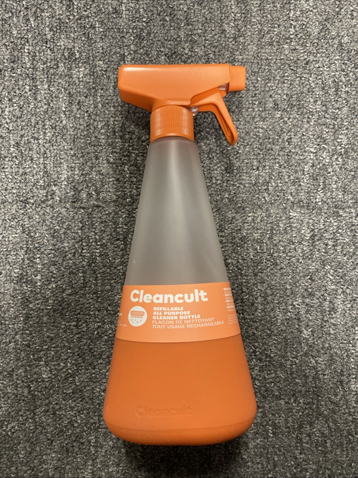 Cleancult Refillable All Purpose Cleaner Spray Bottle 16oz Shatterproof Non Slip