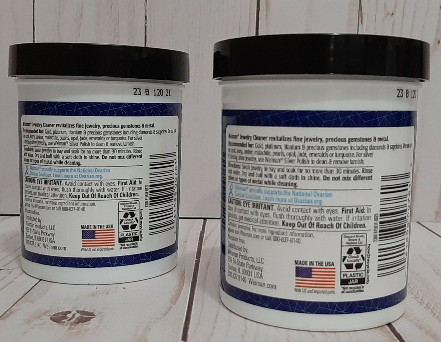 ( 2 ) WEIMAN Fine Jewelry Cleaner Liquid Restores Shine and Brilliance 7 oz. Ea.