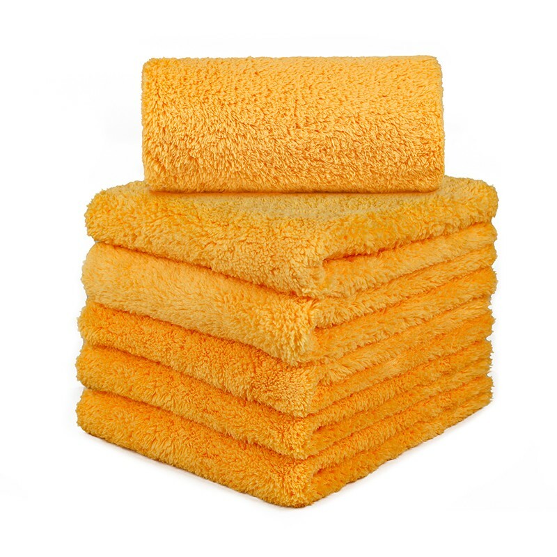6 Pcs Edgeless Ultra Plush Microfiber Car Drying Towels Wash Buffing Detailing