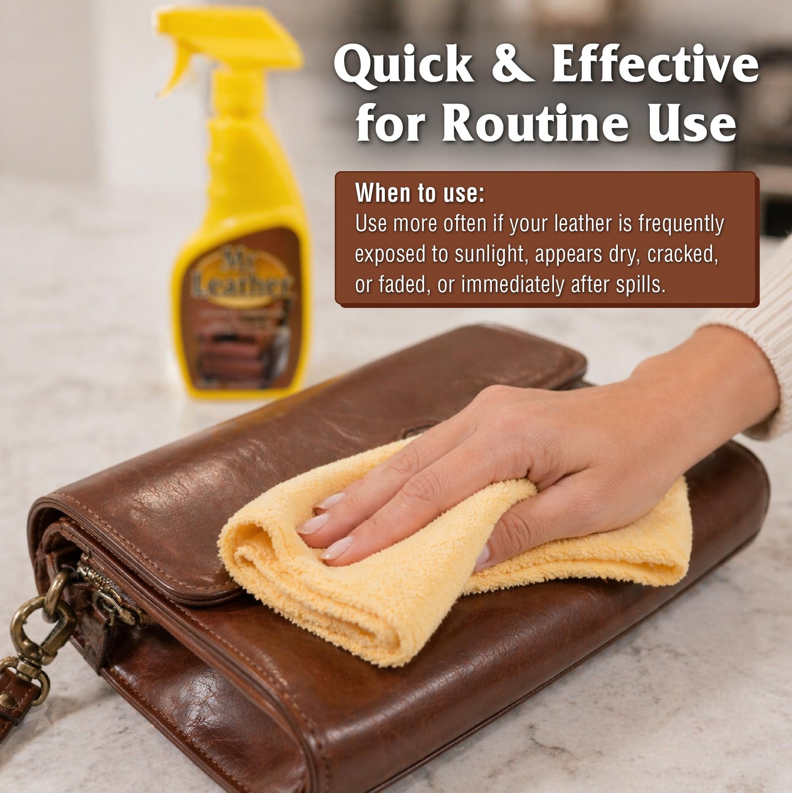 Leather Cleaner & Conditioner 16oz Safe for Leather Vinyl Water Repellent