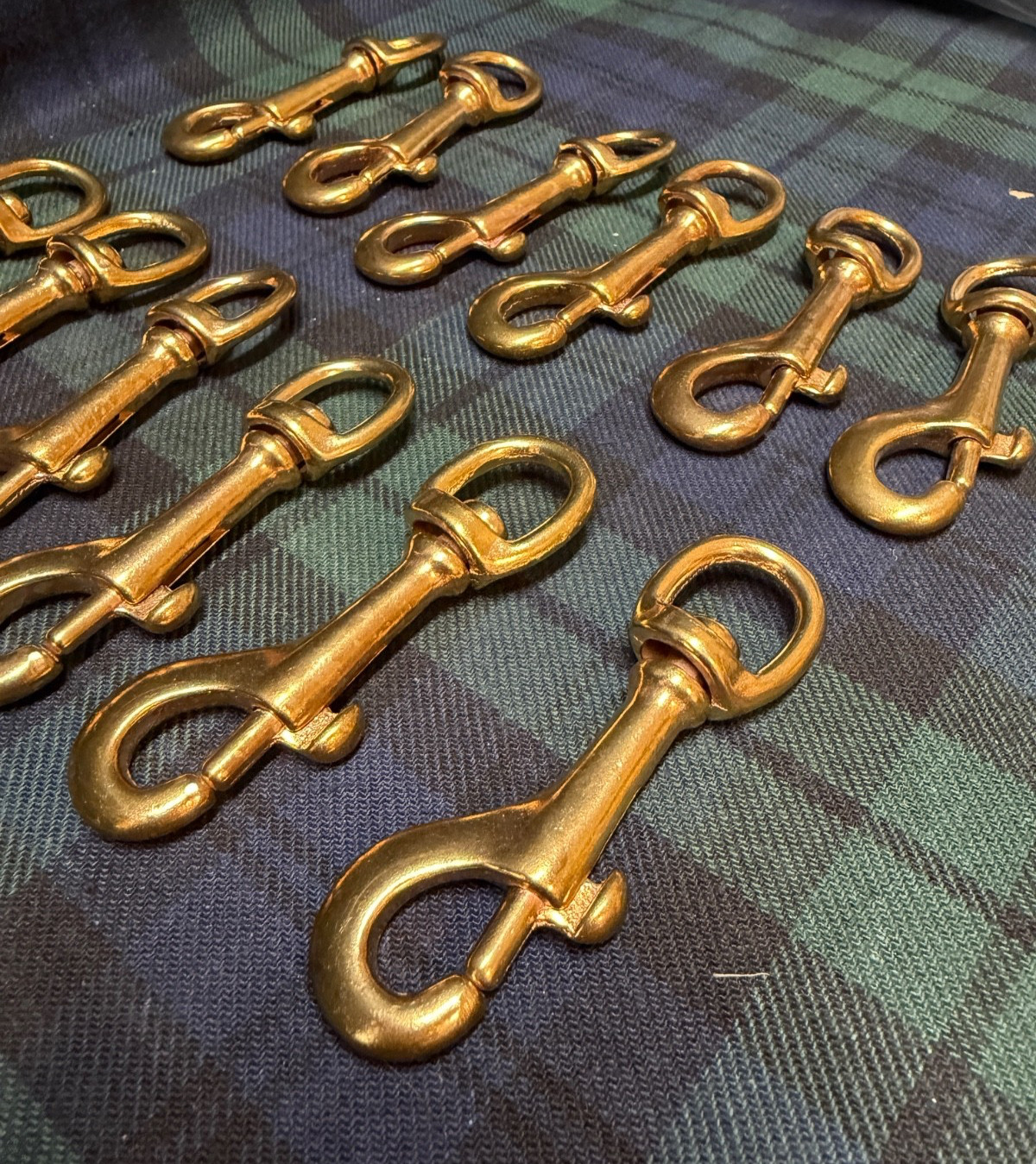 Solid Brass Swivel Snap Hook Heavy Duty Clip 3″ Set of 12