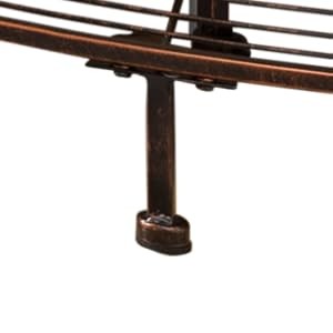 Brushed Copper Metal Corner Entryway Hallway Storage Bench with Coat Rack