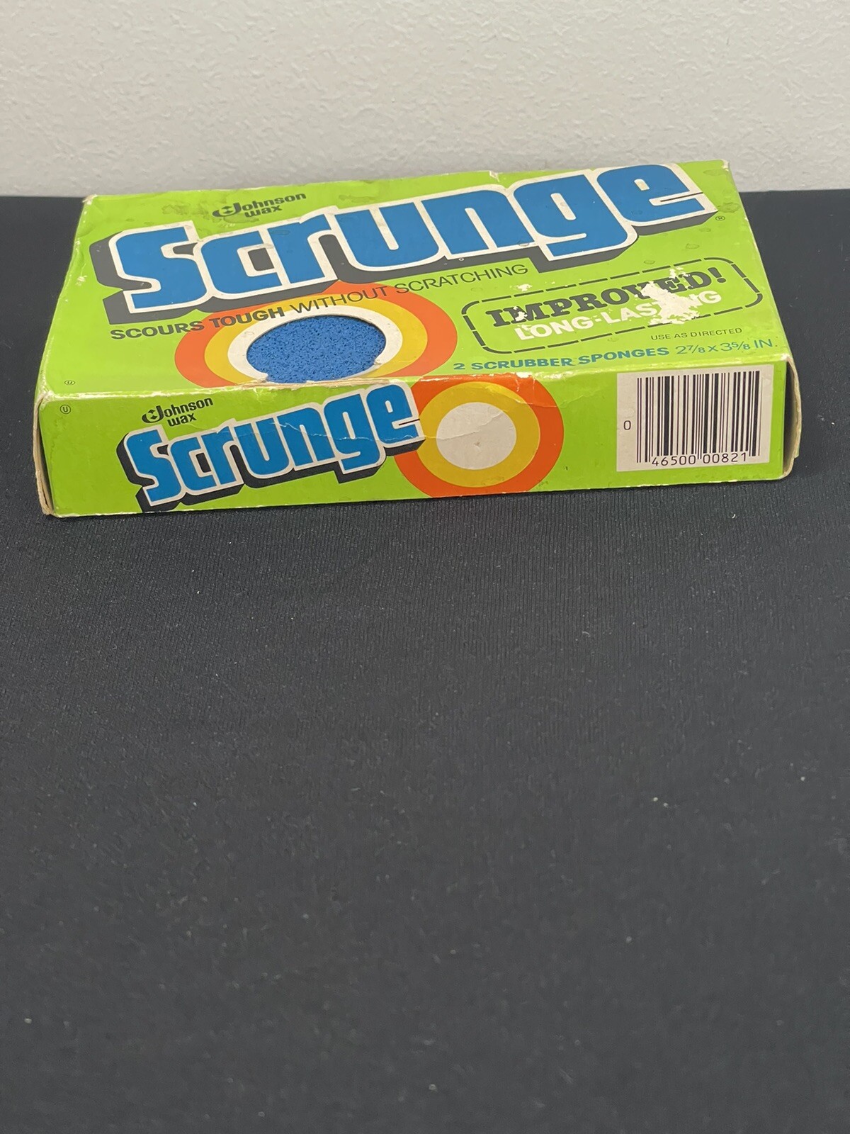 Vintage Scrunge Scrubbing Scrubber Scouring Cleaning Cookware Sponge 2 Pack NOS