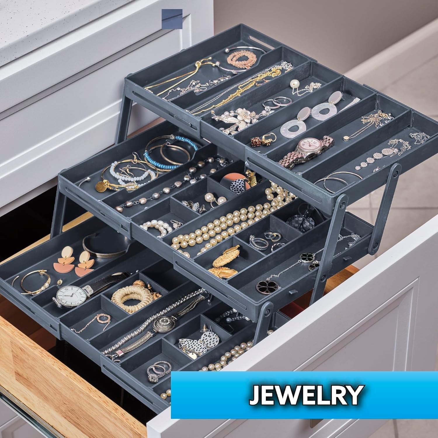 Smart Drawer Organizer Multi-Level Jewelry /Cosmetics Storage 9.5″ x 7.5″ x 2.75