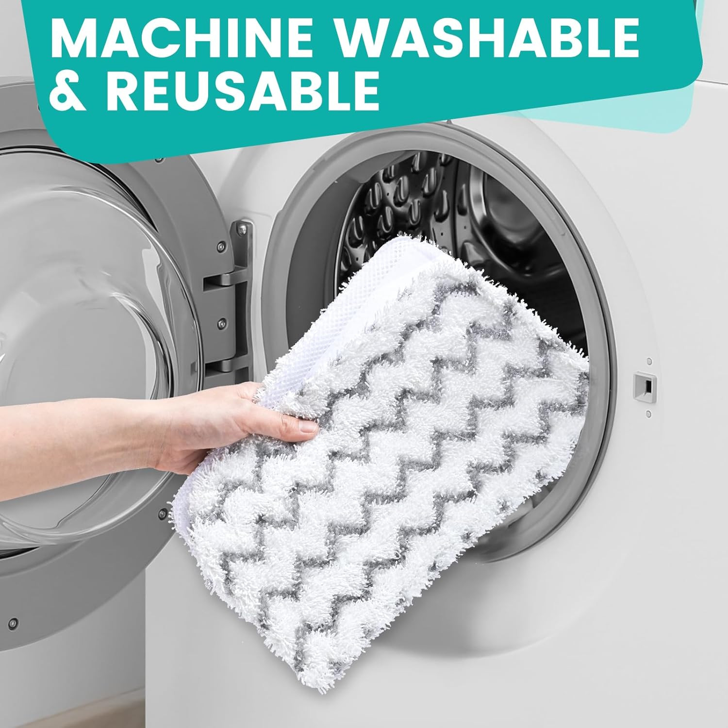 6 Pack Steam Mop Replacement Pads Compatible with Shark Steam Mops S1000…