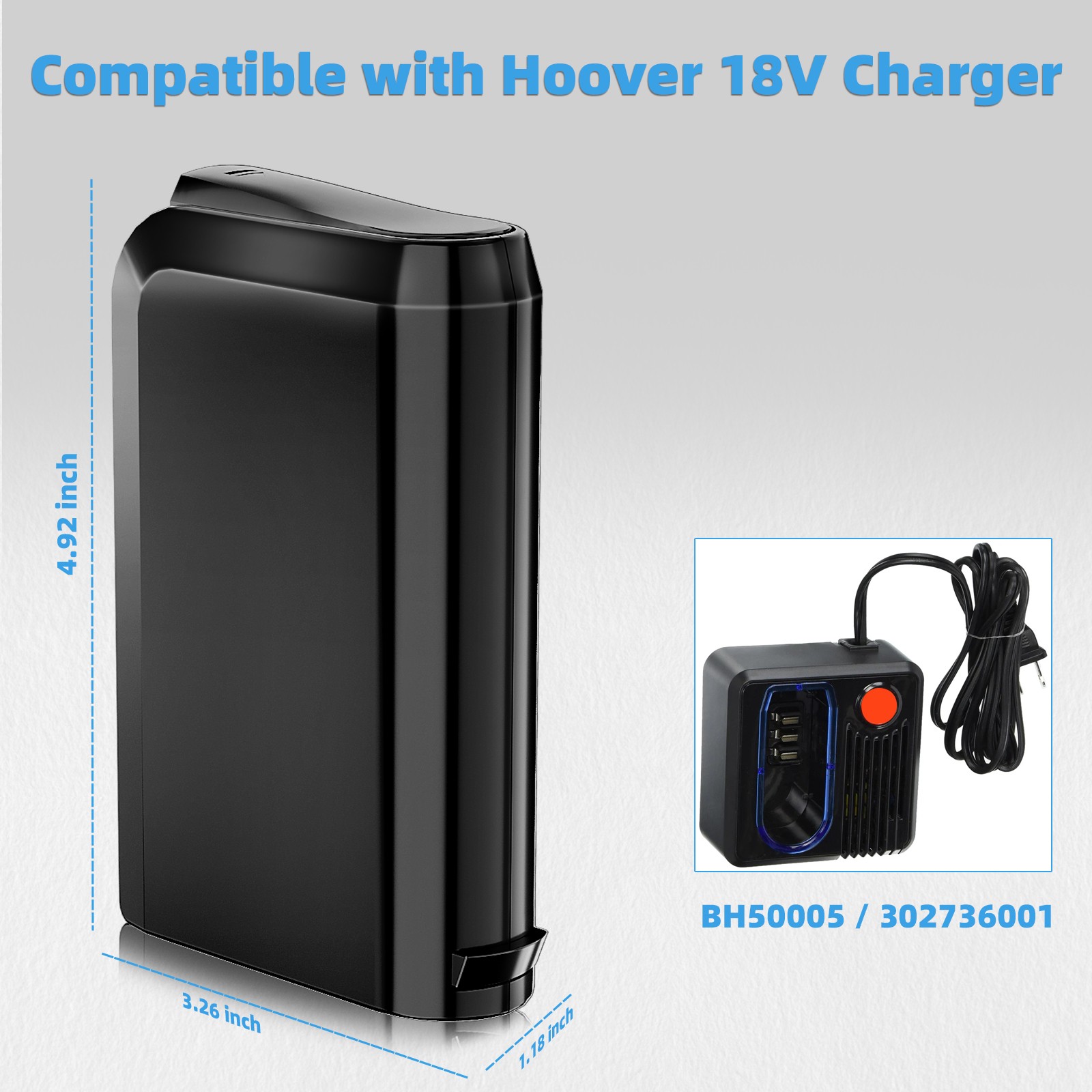 18V 4.0Ah Li-ion Battery for Hoover LINX BH50000 BH50005 CH20110 Vacuum Cleaners