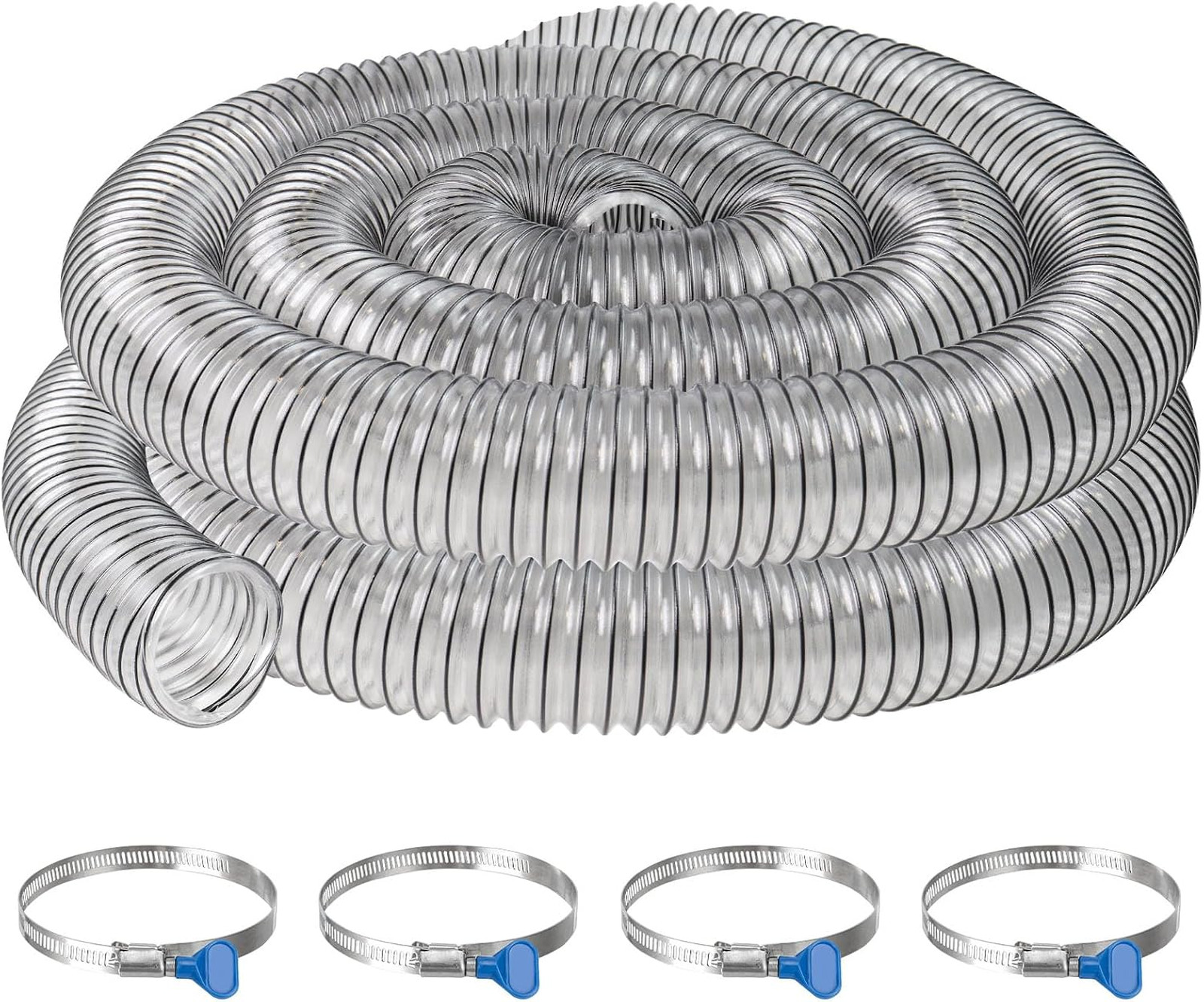 3 Inch Dust Collection Hose 20 Feet Flexible PVC Vacuum Hose for Woodworking