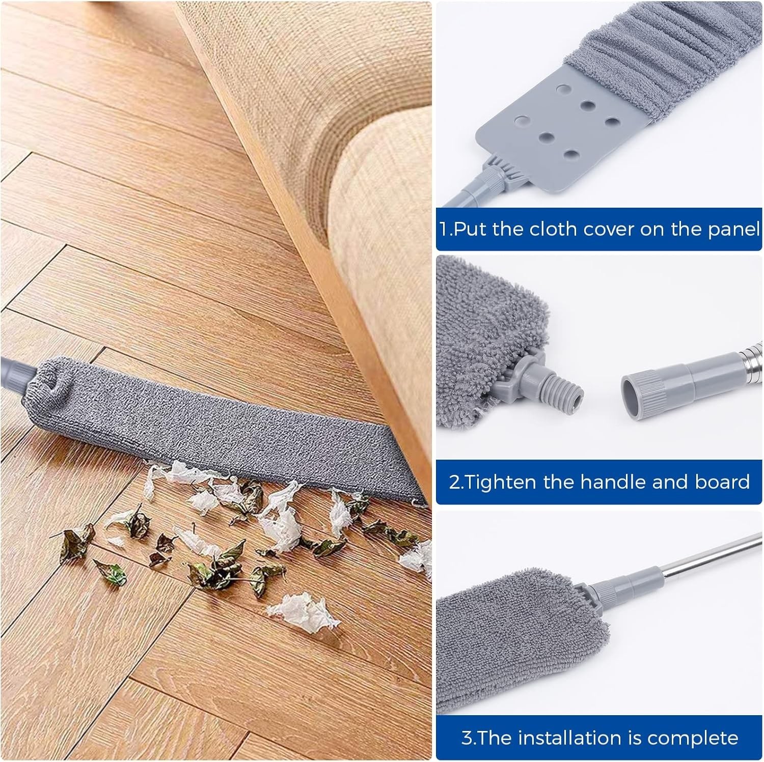 Retractable Gap Dust Cleaner Cleaning Tools with 2 Microfiber Dusting Cloths …