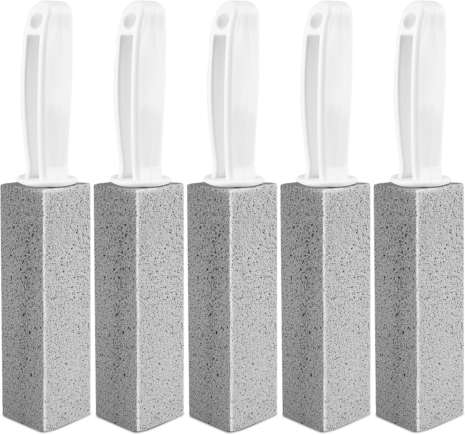 5 Pack Pumice Stone Toilet Cleaner w Handle Hard Water Ring Rust Remover