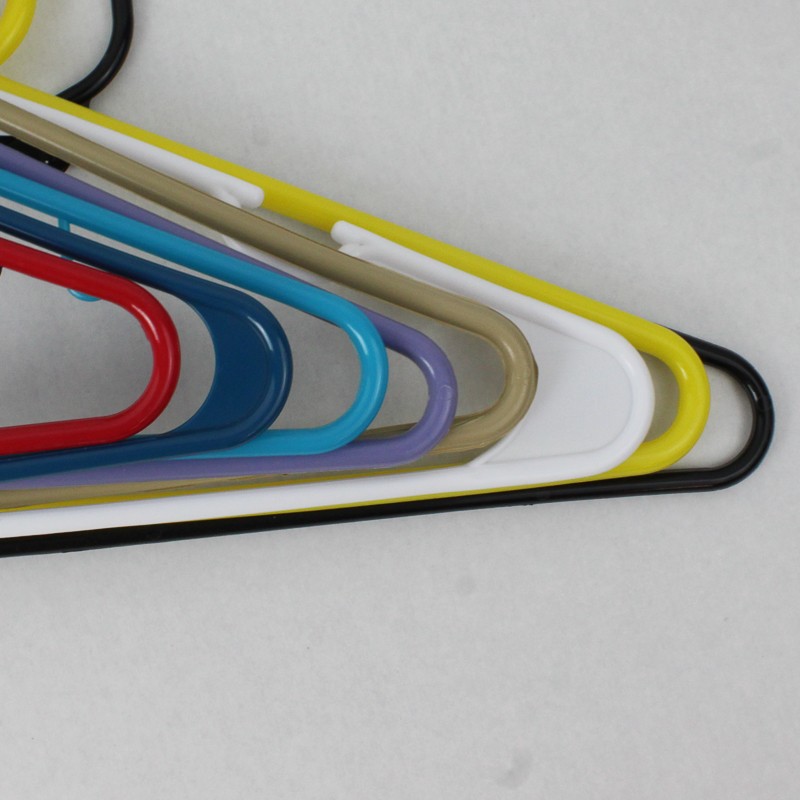 Lot of 14 Plastic Clothes Hangers Assorted Colors