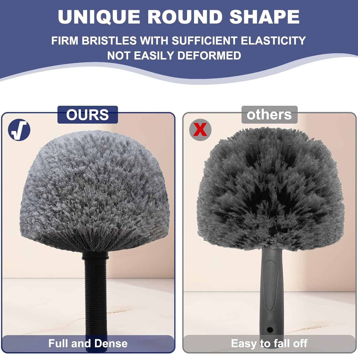 2 Pack Robust Cobweb Duster Head Brush – Superior Twist-On Web Cleaning Tool – S