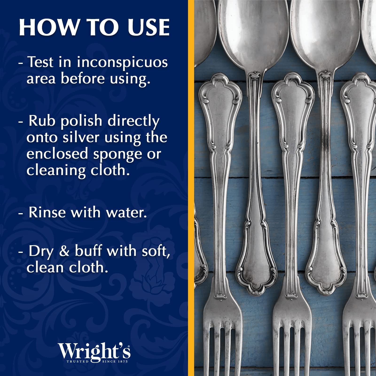 Wright’s Silver Cleaner and Polish Cream, 8 Ounce, Gently Clean and Remove Tarni