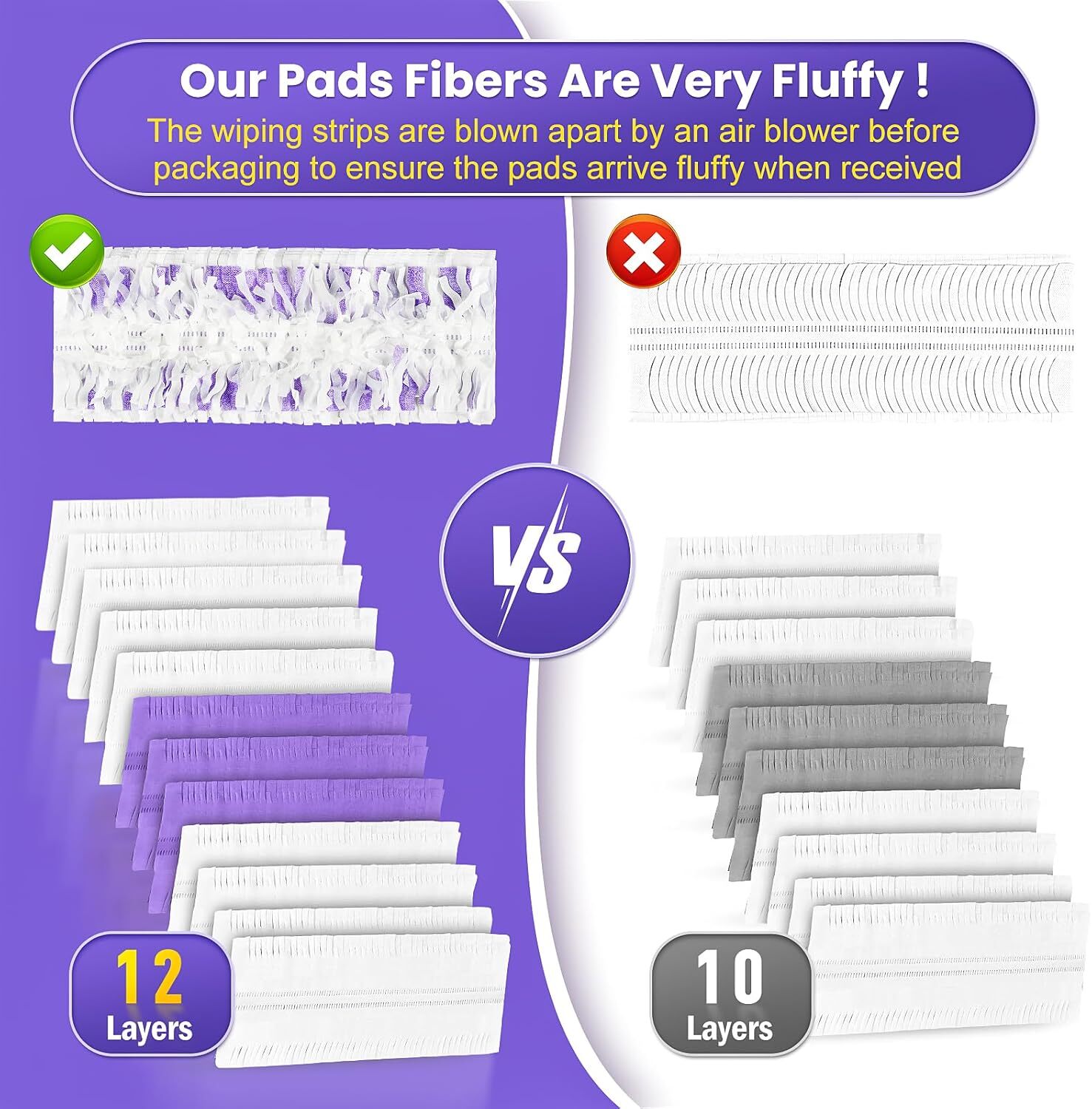 15 Pack Replacement Microfiber Cleaning Pads For Power Mop Disposable Tools