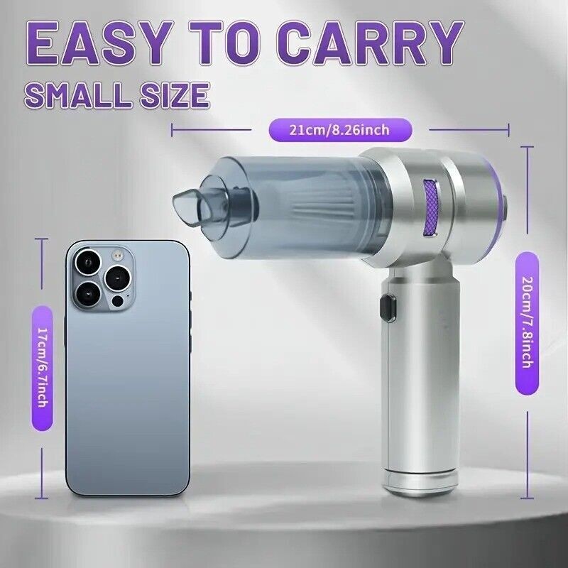 4in1 Vacuum/Air Duster 80,000RPM Super Power Mini Car Vacuum Cleaner air Blower