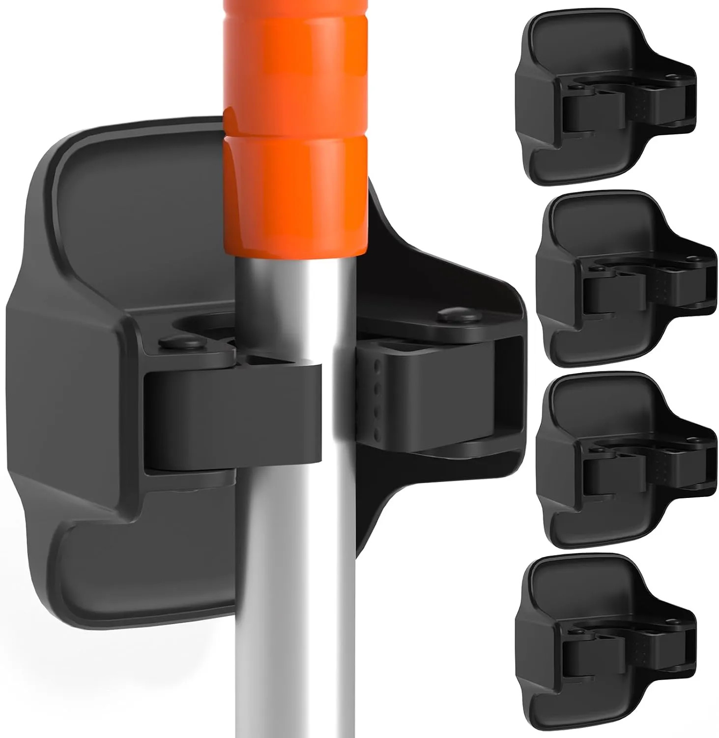 Reliahom Broom Holder Wall Mount, 3-Pack Self-Adhesive Mop Organizer Rack