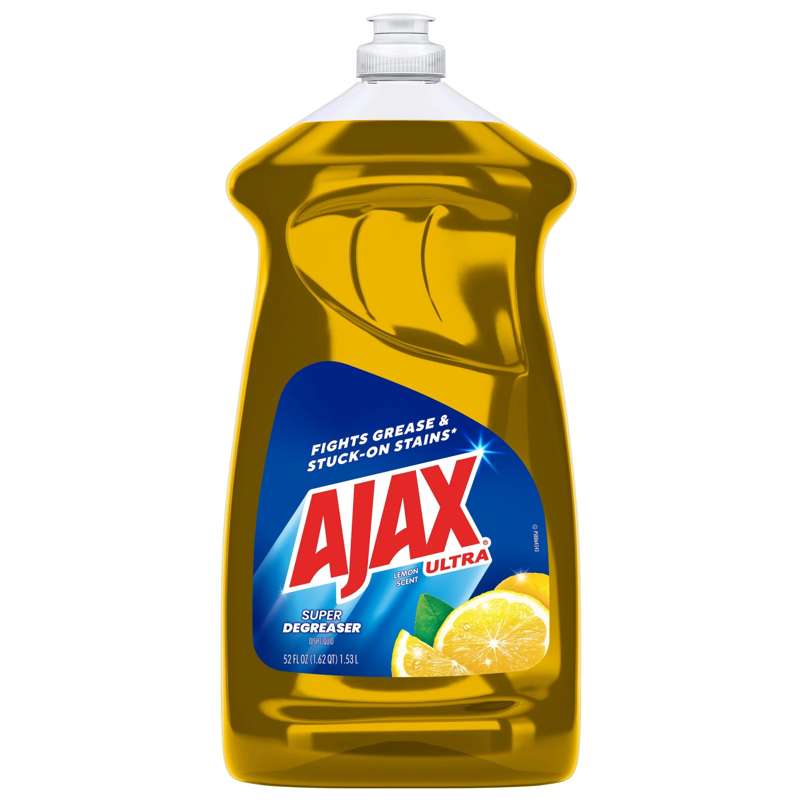 Ajax Ultra Lemon Liquid Dish Soap, Super Degreaser, Easy-Flip Cap, 52 Fl Oz