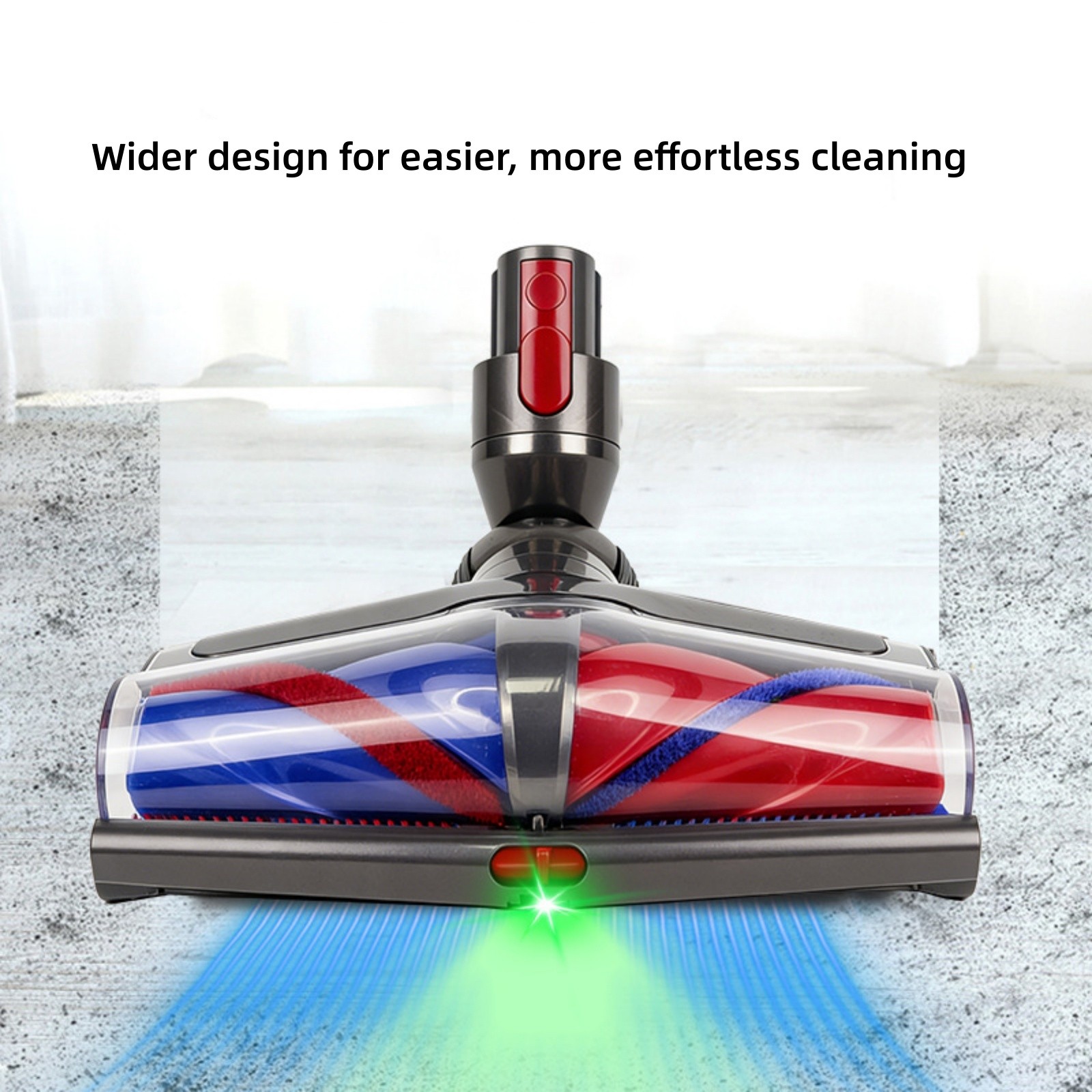 Motorized Floor Brush For Dyson V7 V8 V10 V11 Green Light Roller Head