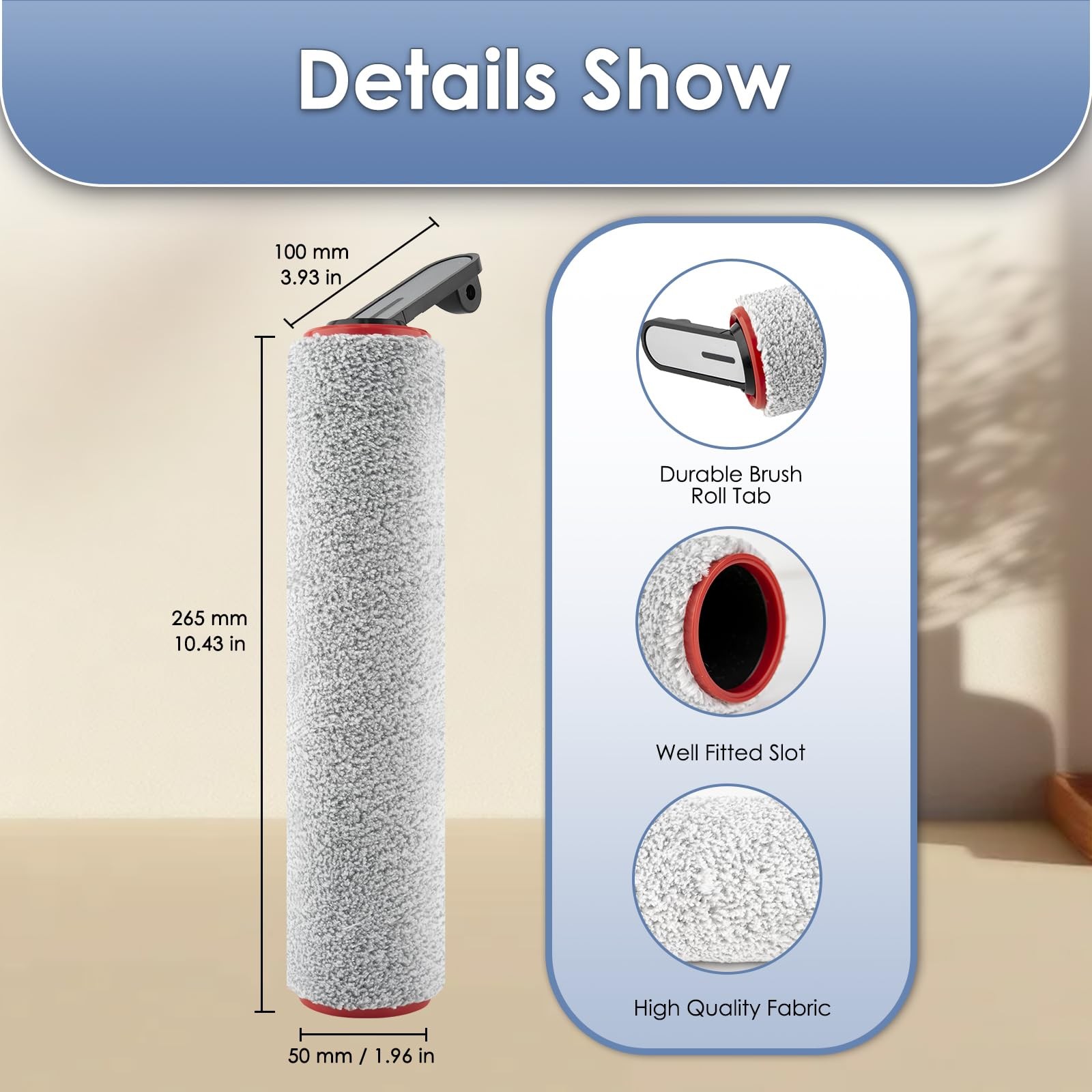 (5 Pack) H14 Roller Brushes and HEPA with Dreame H14 Cordless Wet and Dry Vac…