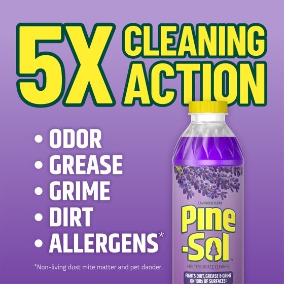 Pine-Sol Multi-Surface Floor Cleaner, Lavender Clean, 60 Fluid Ounces