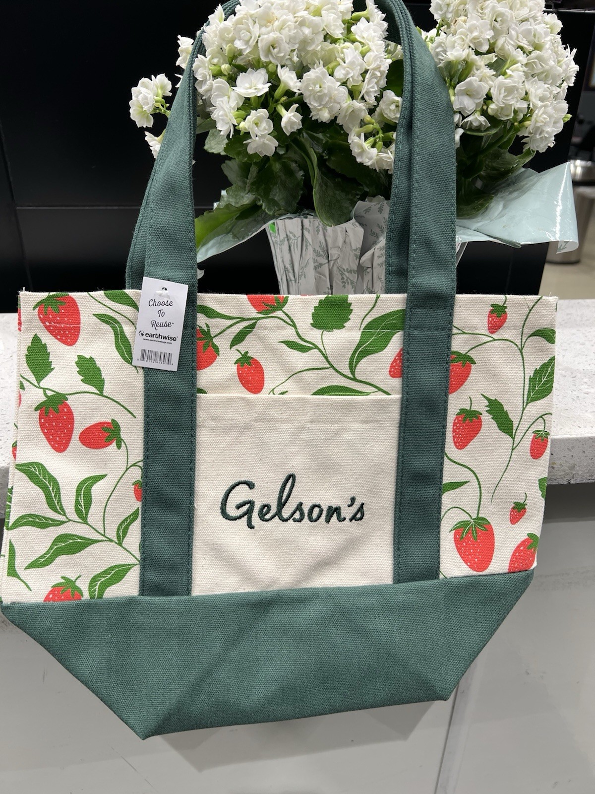Gelson’s Market Mini Canvas Tote Bag Strawberry 2025 Limited Edition