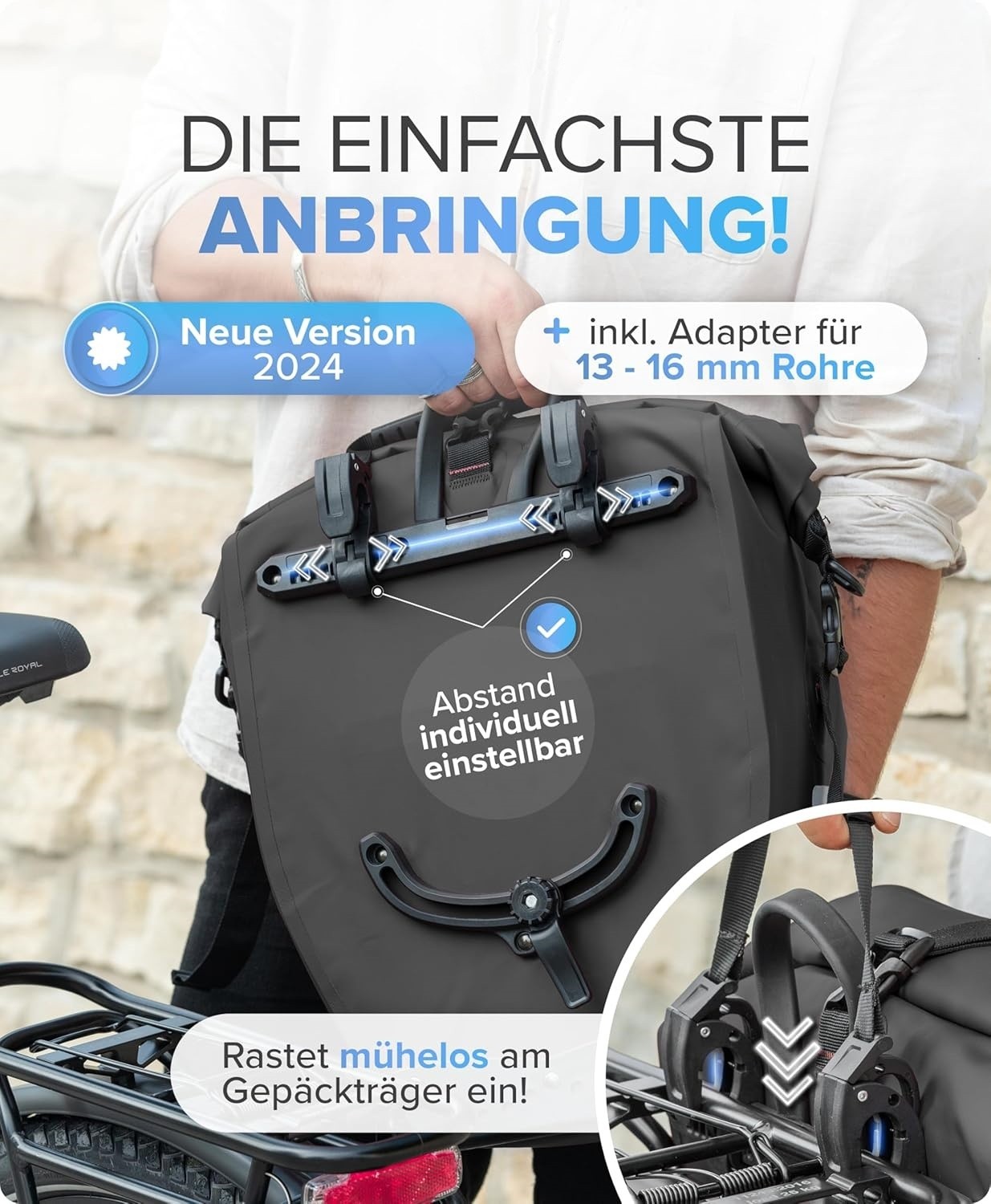 Alforjas traseras para bicicletas, bolsas para comestibles, ciclismo de turismo
