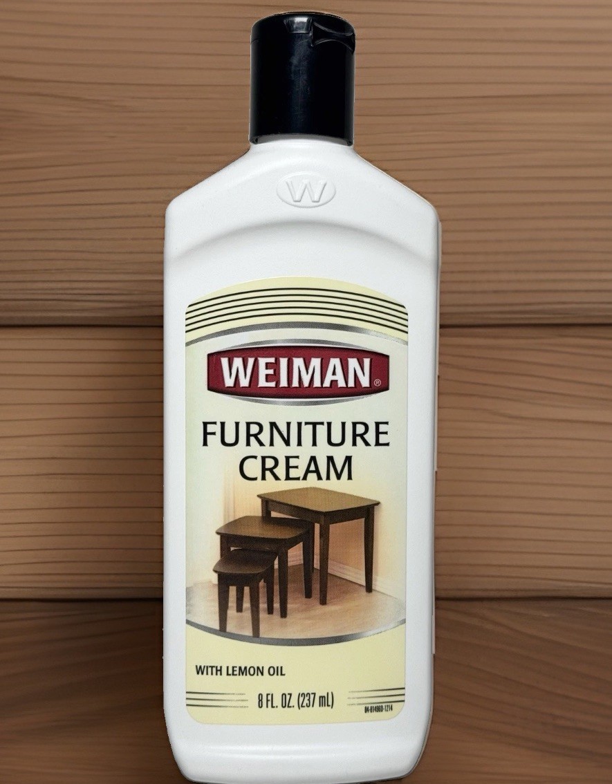 Weiman Furniture Cream with Lemon Oil, 8 fl oz – UVX 15 Sunscreen – Discontinued