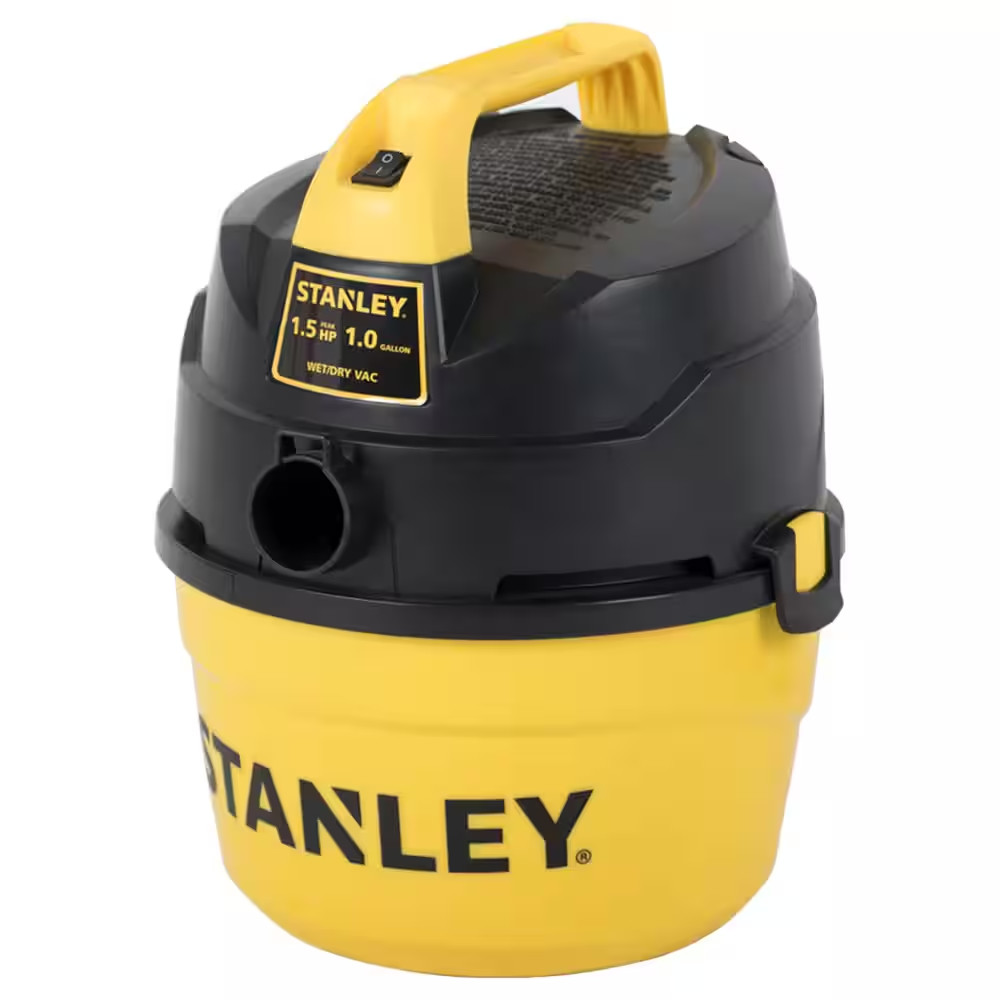 Durable 1 Gal. 1.5HP Portable Poly Wet and Dry Vacuum Cleaner Garages Workshops