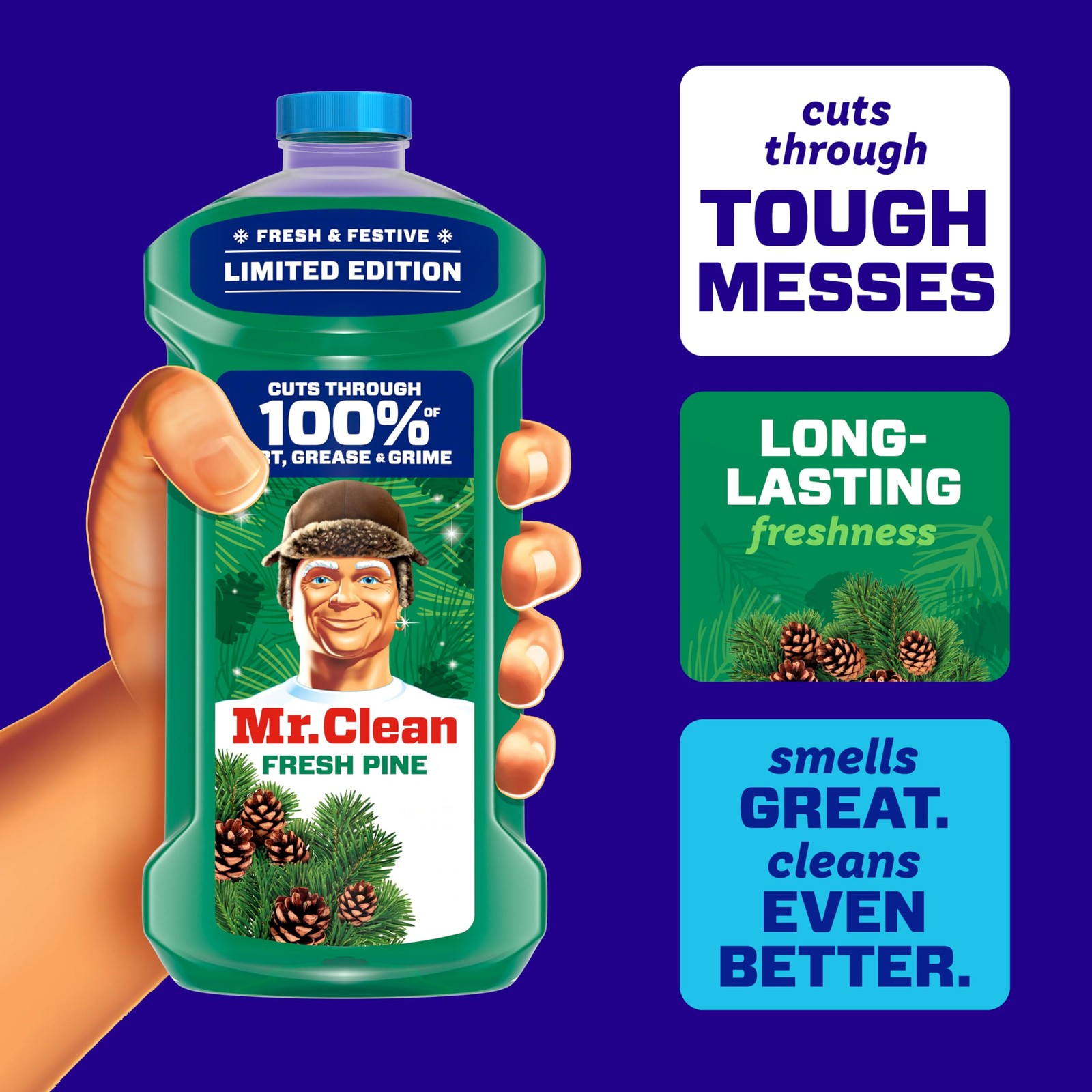 Mr. Clean All Purpose Cleaner, Cleaning Liquid, 41 Fl Oz (Pack of 1), Green