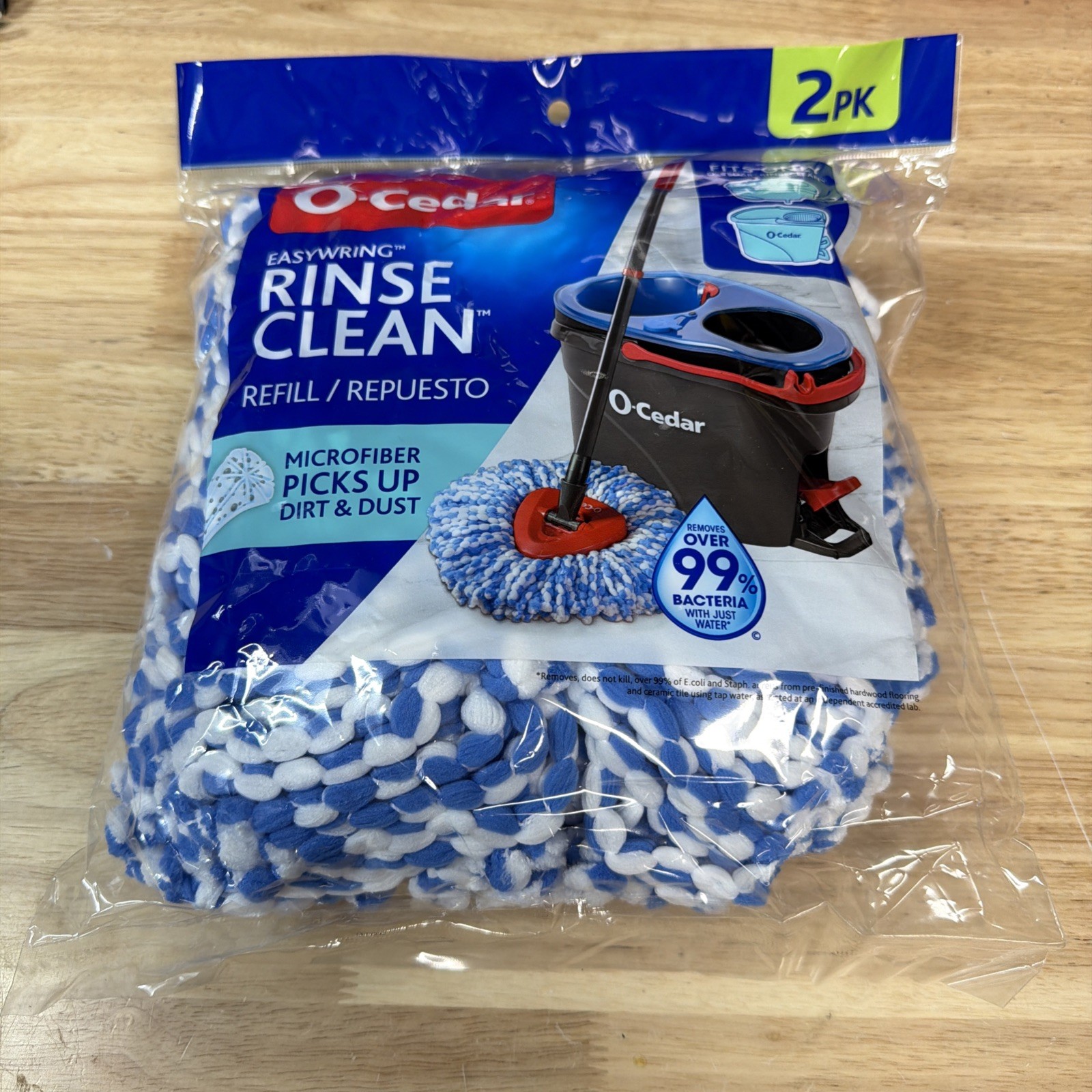O-Cedar Easy Wring Rinse Clean Spin Mop Head Replacement 2-Tank System