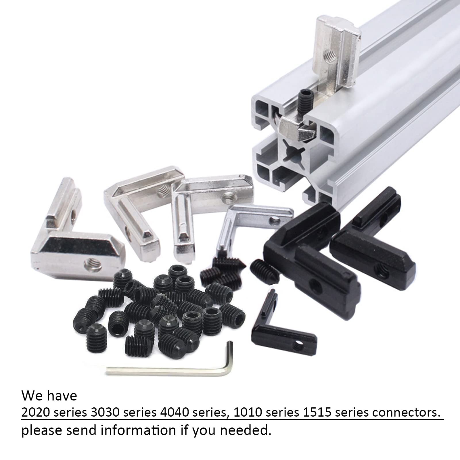 2020 Aluminum Extrusion Profile Corner Bracket Connector Kit 5mm Screw 20 PCS