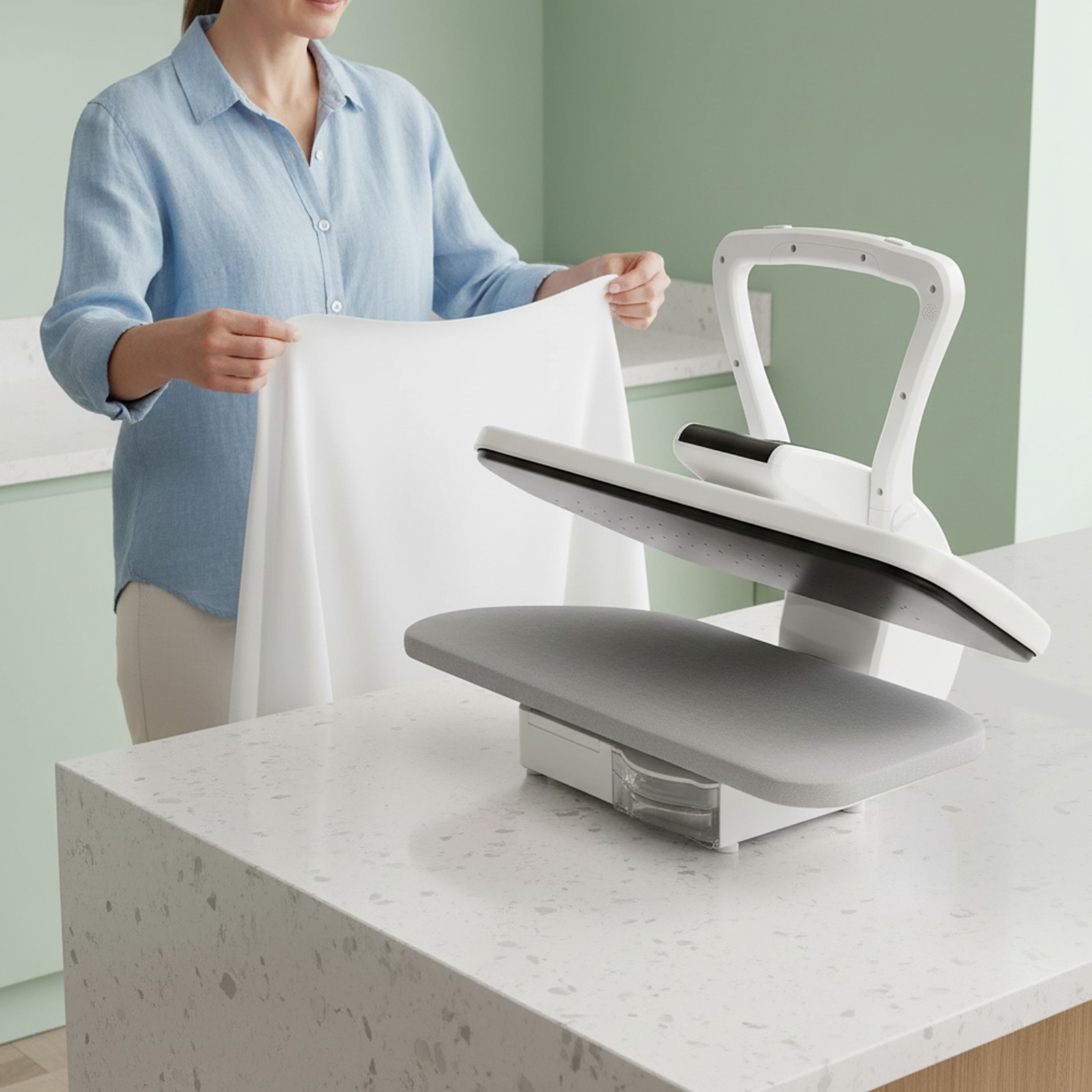 1600W Smart Steam Press Iron Machine – 26in, Digital Display, Adjustable 5 Gears