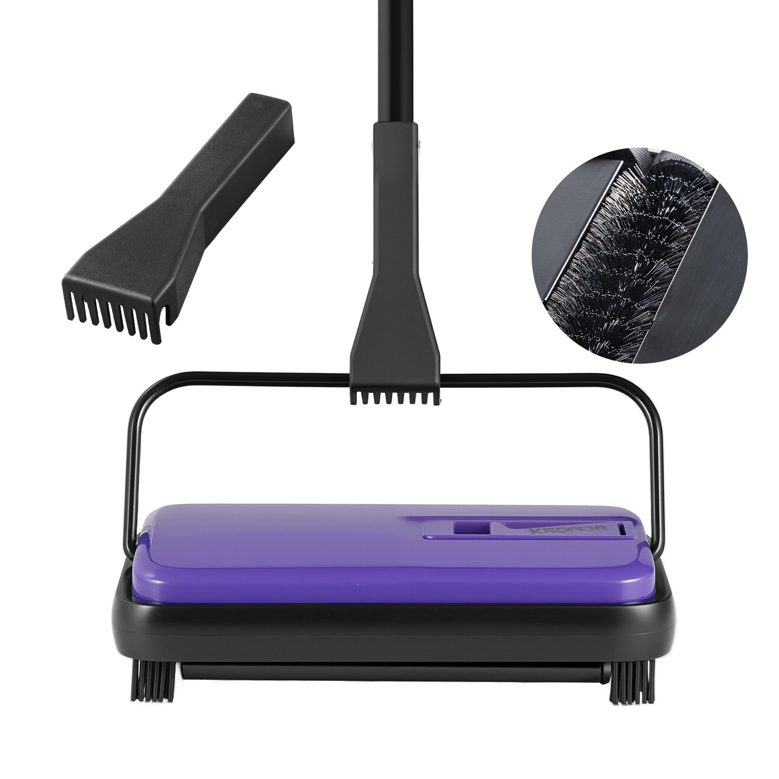 VEVOR Carpet Floor Sweeper Manual 6.7 inch Width Sweeping Paths Non Electric