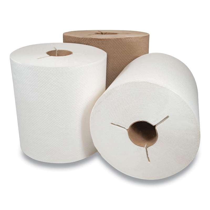 MORSOFT CONTROLLED TOWELS, Y-NOTCH, 8 X 800 FT, KRAFT, 6/CARTON
