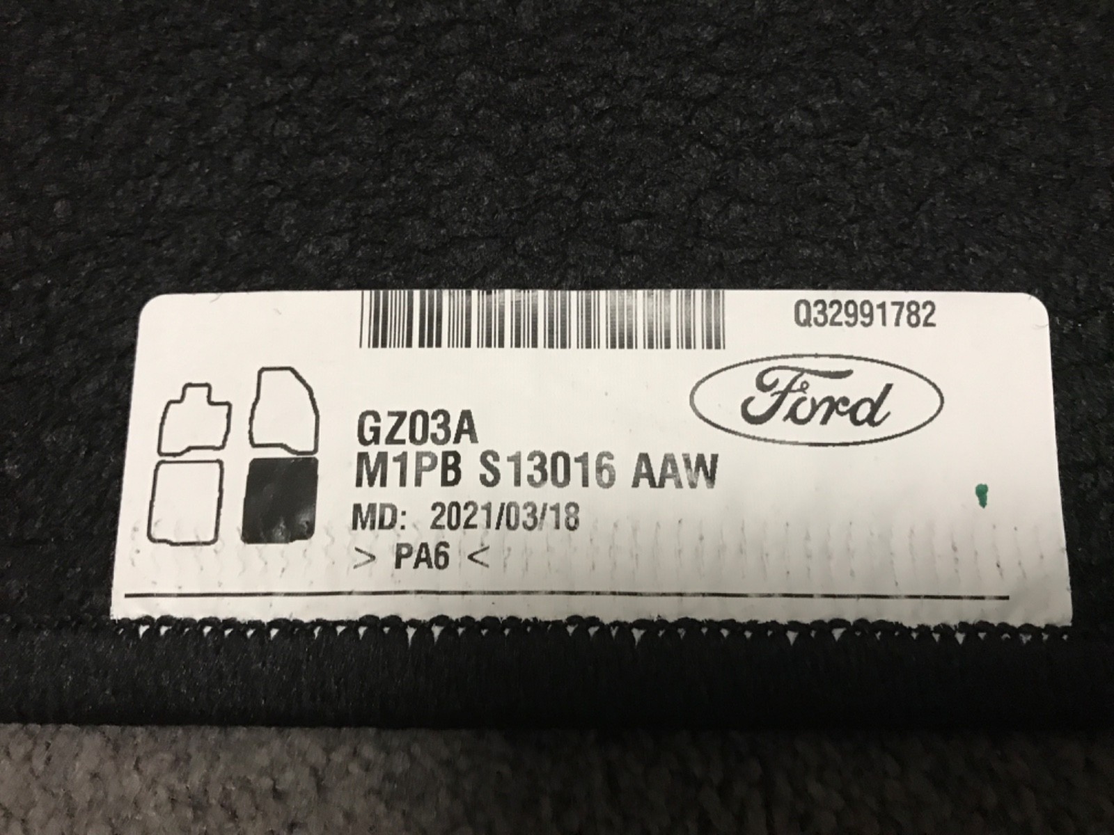 2022-2025 Ford Bronco Sport OEM Floor Mat Four Piece Set M1PB S130D00 AC3JA6