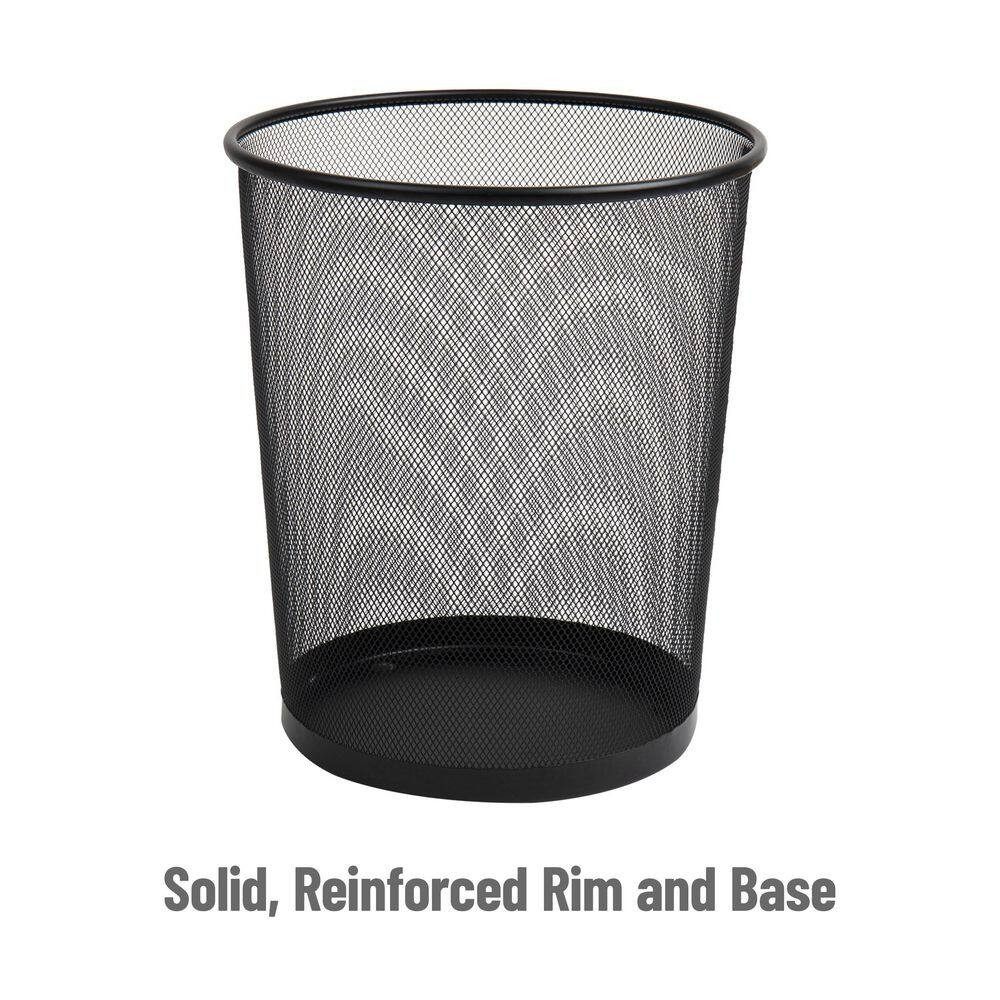 Freestanding Trash Can Waste Paper Basket 11.5 In. L X 11.5 In. W X 13.75 In. H