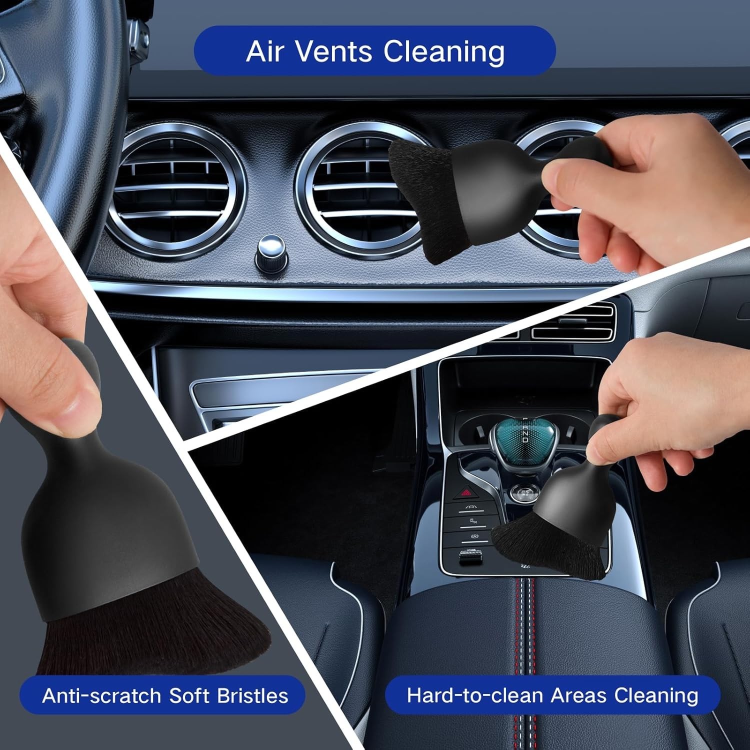 Car Windshield Cleaner Kit 10pcs Extendable Microfiber Pads Spray Brush