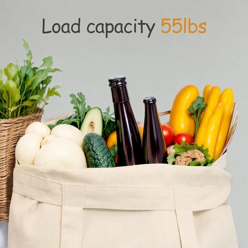 Large Reusable Cotton Canvas Tote Bag Grocery Beach Gifts DIY Shopping New