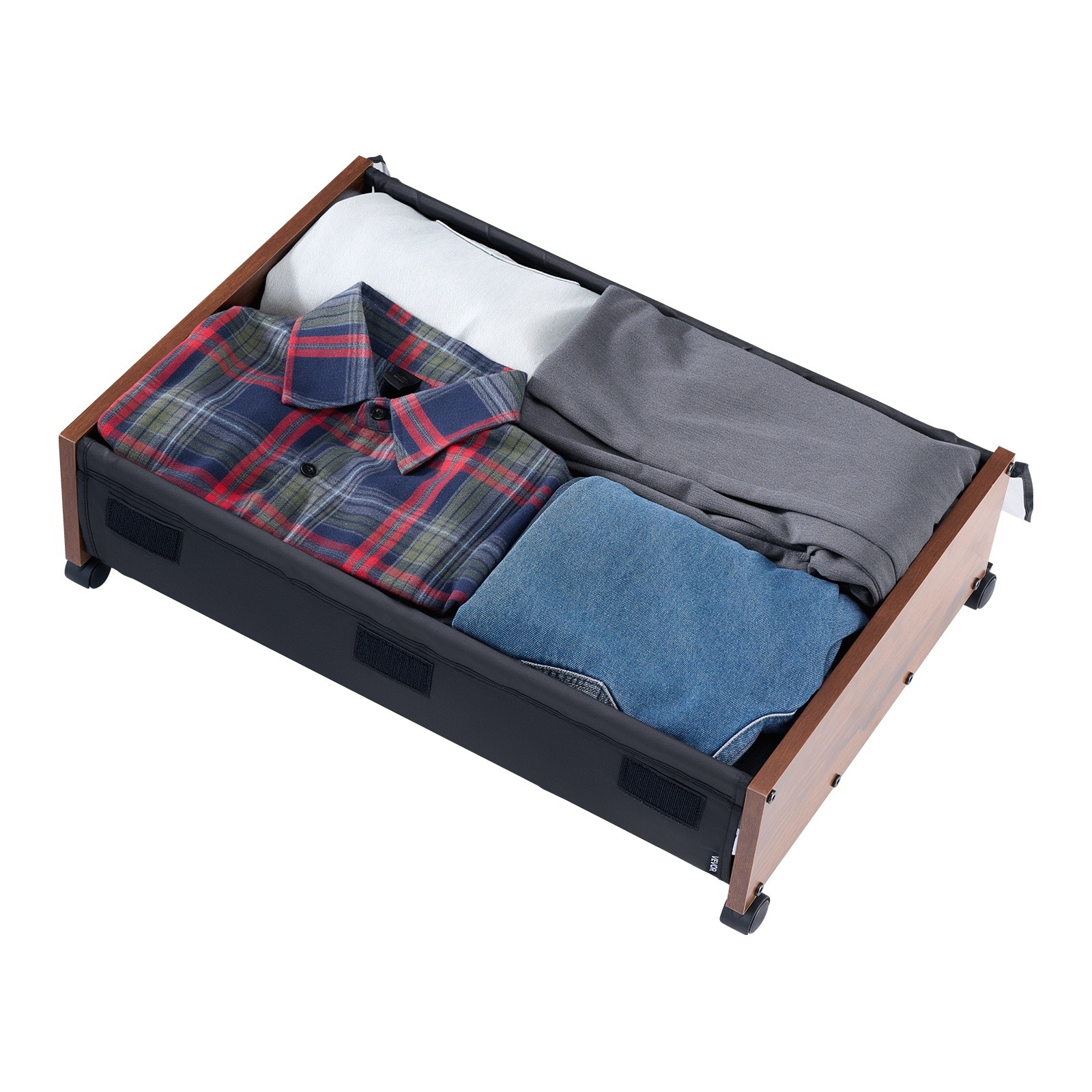 VEVOR Under Bed Storage with Wheels 25.6×18.1×7.1 Inch Rolling Storage Bags