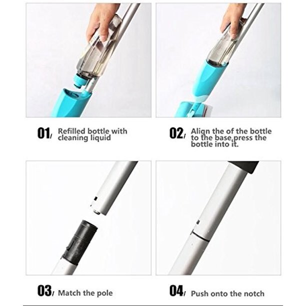 Spray Mop Microfiber Cleaner 360° Professional Handle Mop for all Types of Floor