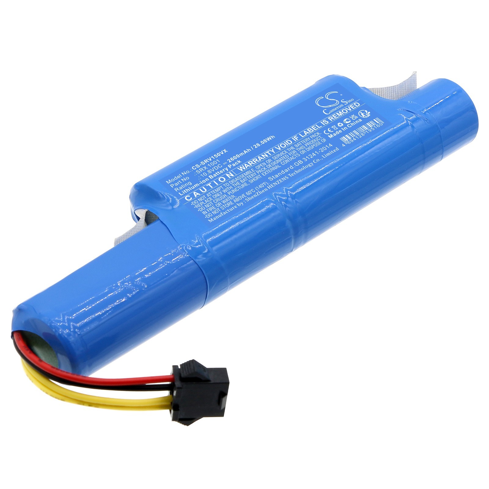 BATTERIE 2600mAh SRX 1001 For Beko VRR 60110 VW, Sencor SRV 2230TI SRX 1001