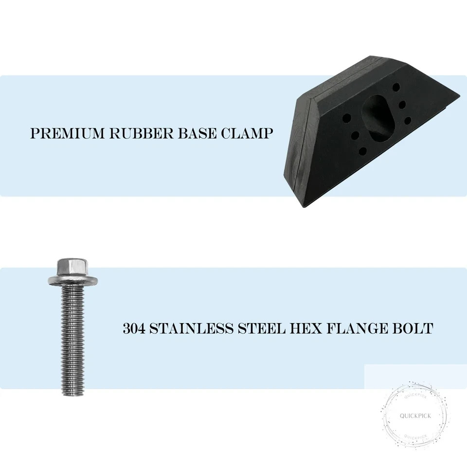 Base Clamp Battery Hold Down with 304 stainless steel bolt Kit For Select GMC