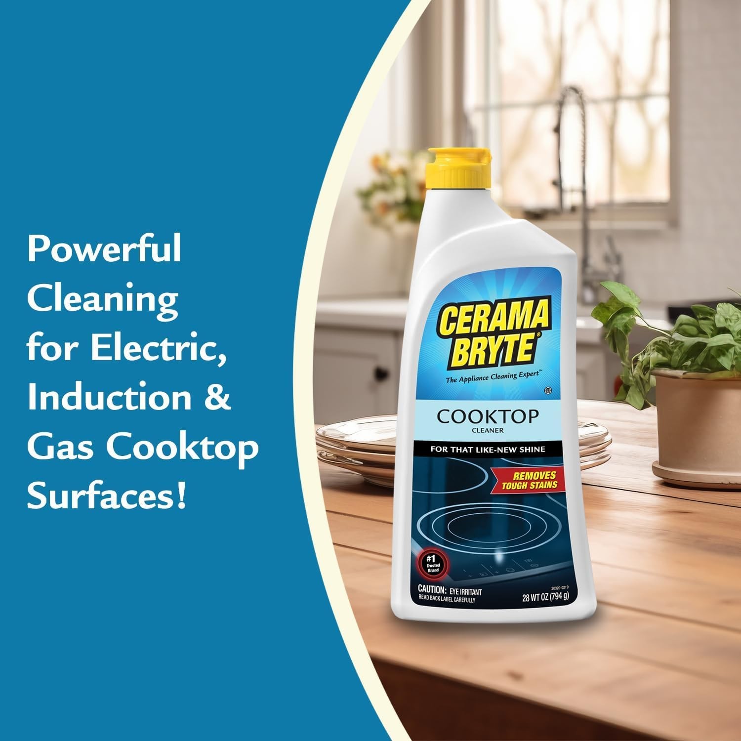 Removes Tough Stains Cooktop and Stove Top Cleaner for Glass – Ceramic Surfac…