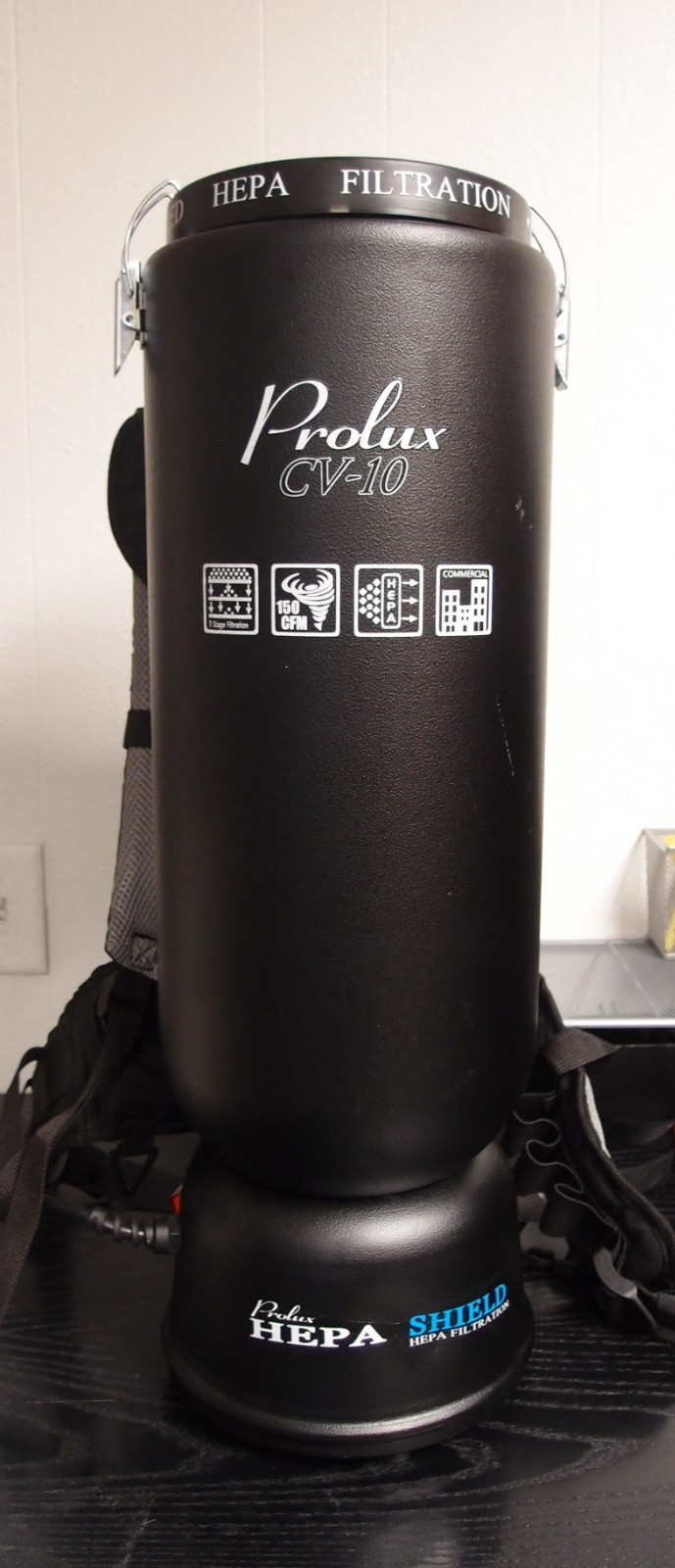 Prolux 19PL10QT 10 Qt 1200 W HEPA Filter Commercial/Residential Backpack Vacuum