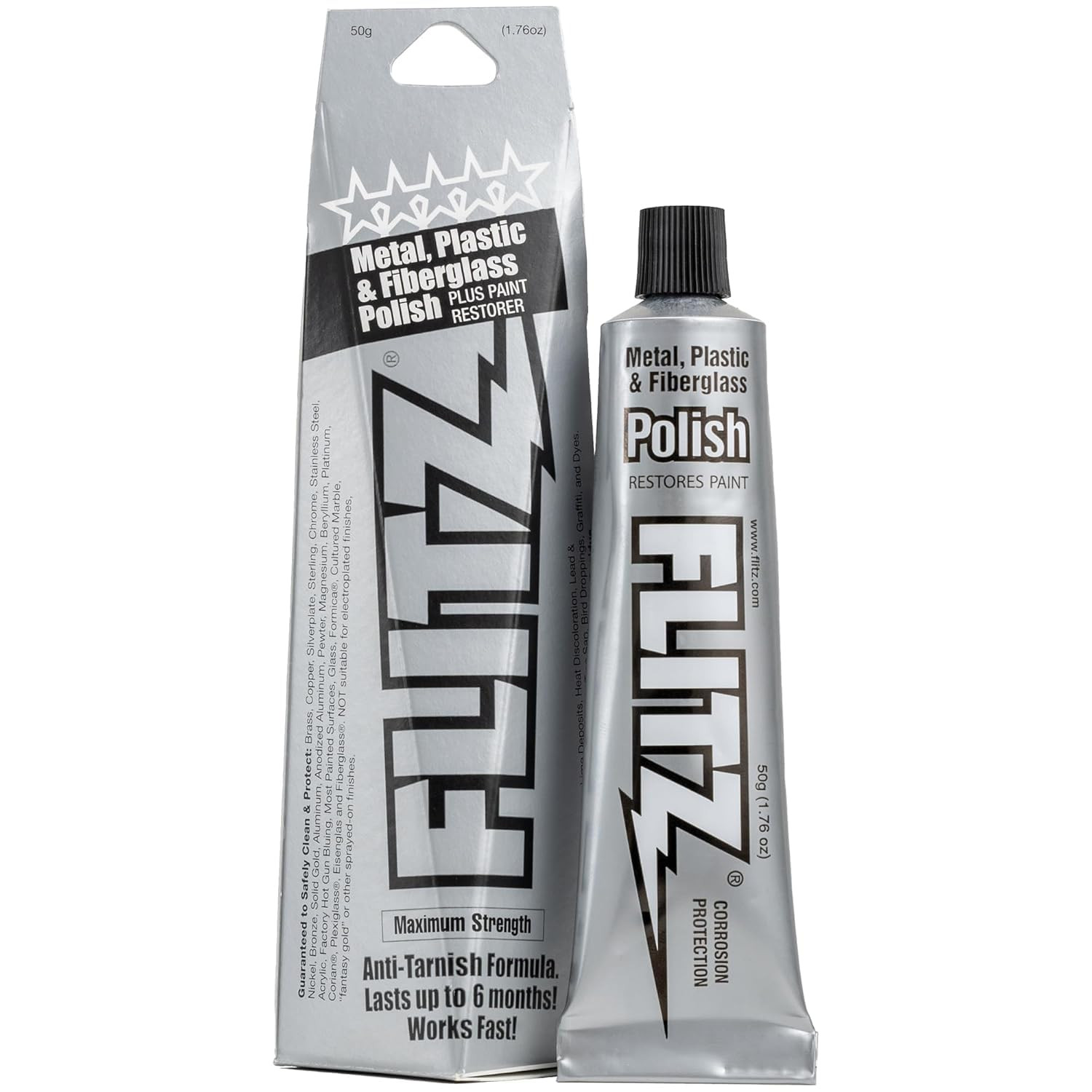 Metal Polish Paste – 1.76Oz Usa-Made Polish for Solid Chrome, Stainless Steel, &