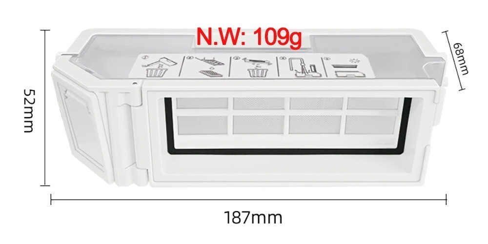Replacement Accessories For Ecovacs T30 Pro Omni YEEDI M12 Pro+ Mop Dust Bag