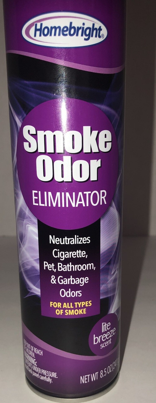 1 ea HomeBright Aerosol Air Freshener,Smoke Odor Eliminator-8.5 oz Lite Breeze